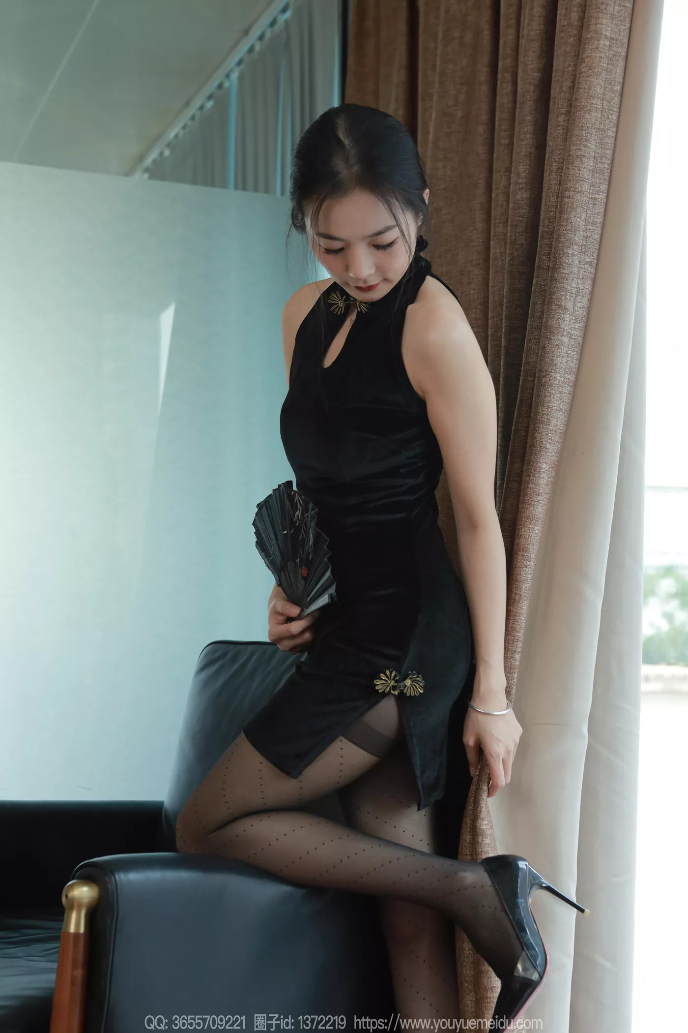 图片[8]-精选[IESS异思趣向] 2024.12.17 丝享家1926：小金《黑色旗袍》[91P]-草丛看图