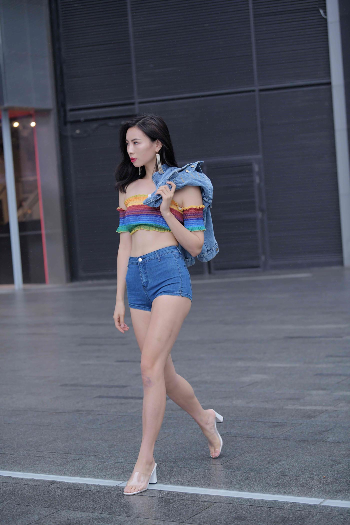 图片[8]-精选魔镜街拍 NO.026 牛仔热裤高跟街拍 [100P]-草丛看图