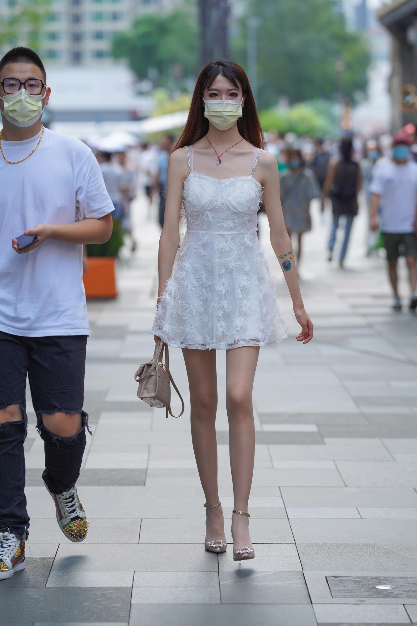 图片[6]-精选唯美街拍 NO.1231 牛男街拍 白长直小仙女 好美的腿[130P]-草丛看图