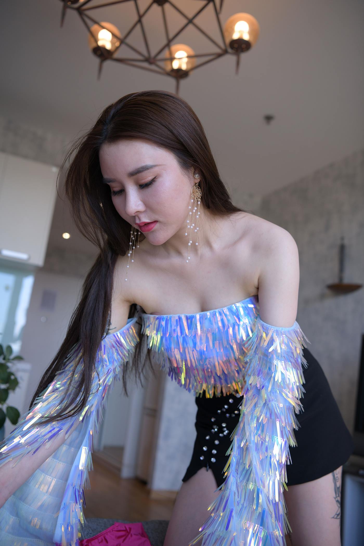 图片[6]-精选魔镜街拍 NO.023 黑丝连衣长裙 [109P]-草丛看图