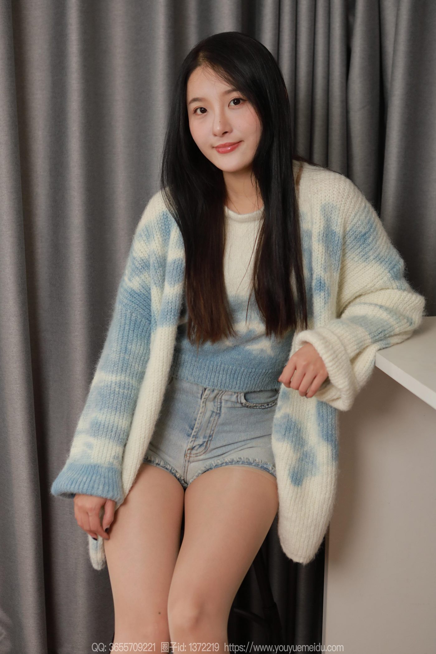图片[2]-精选[IESS异思趣向] 2025.01.03 丝享家1941：婉萍《蓝白毛衣（上）》[42P]-草丛看图