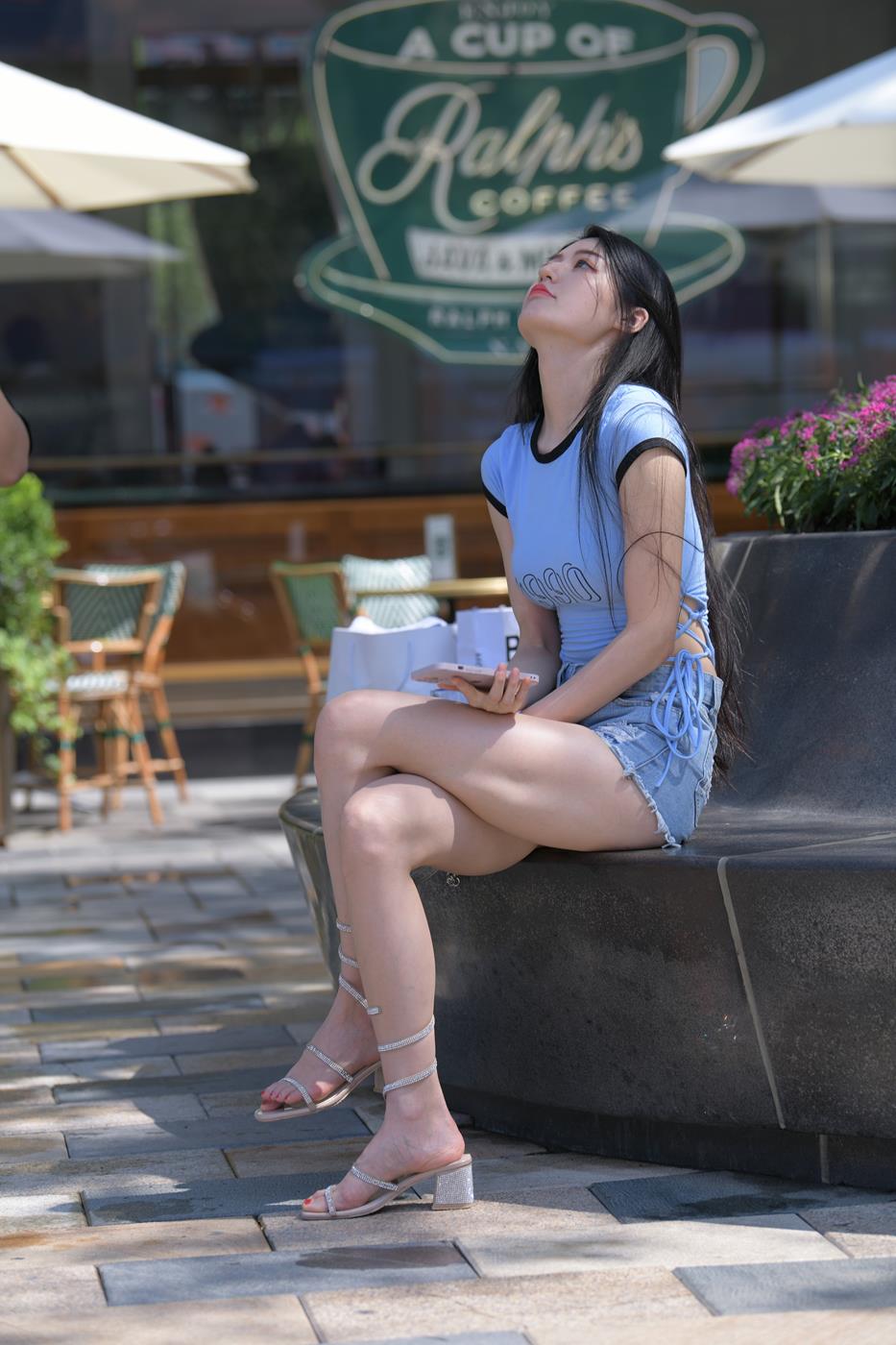 图片[2]-精选魔镜街拍 NO.149 蓝色牛仔热裤美女 [239P]-草丛看图