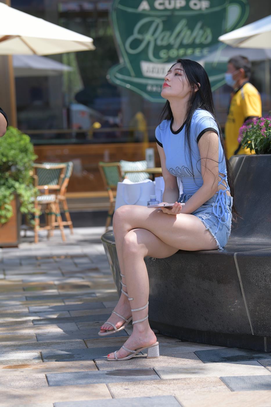 图片[4]-精选魔镜街拍 NO.149 蓝色牛仔热裤美女 [239P]-草丛看图