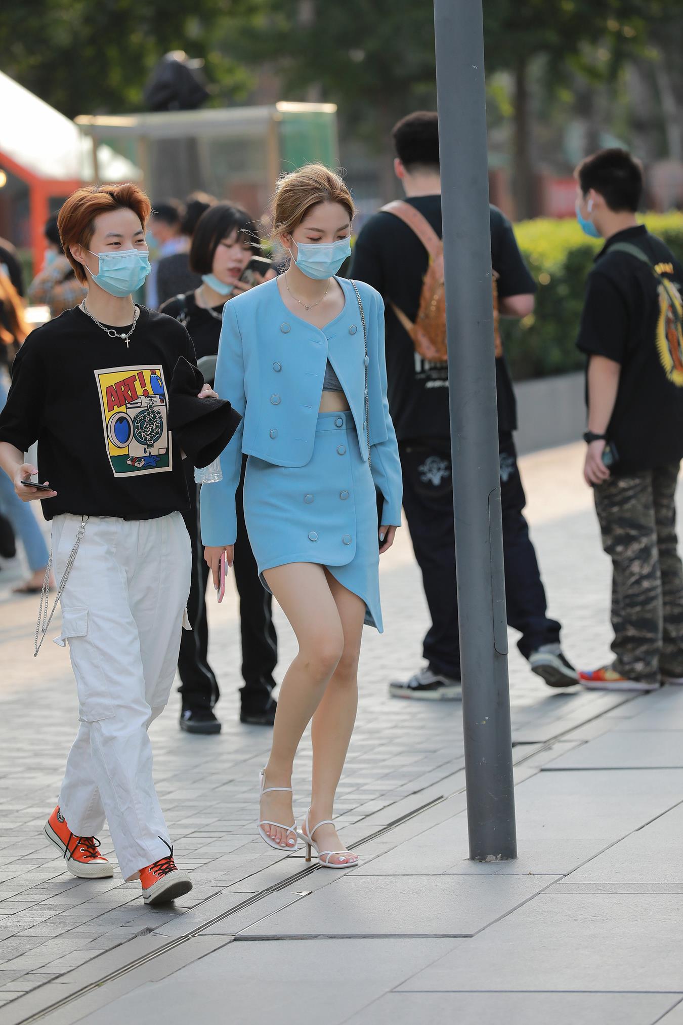 图片[6]-精选唯美街拍 NO.1206  – 蓝色包臀裙美眉[59P]-草丛看图