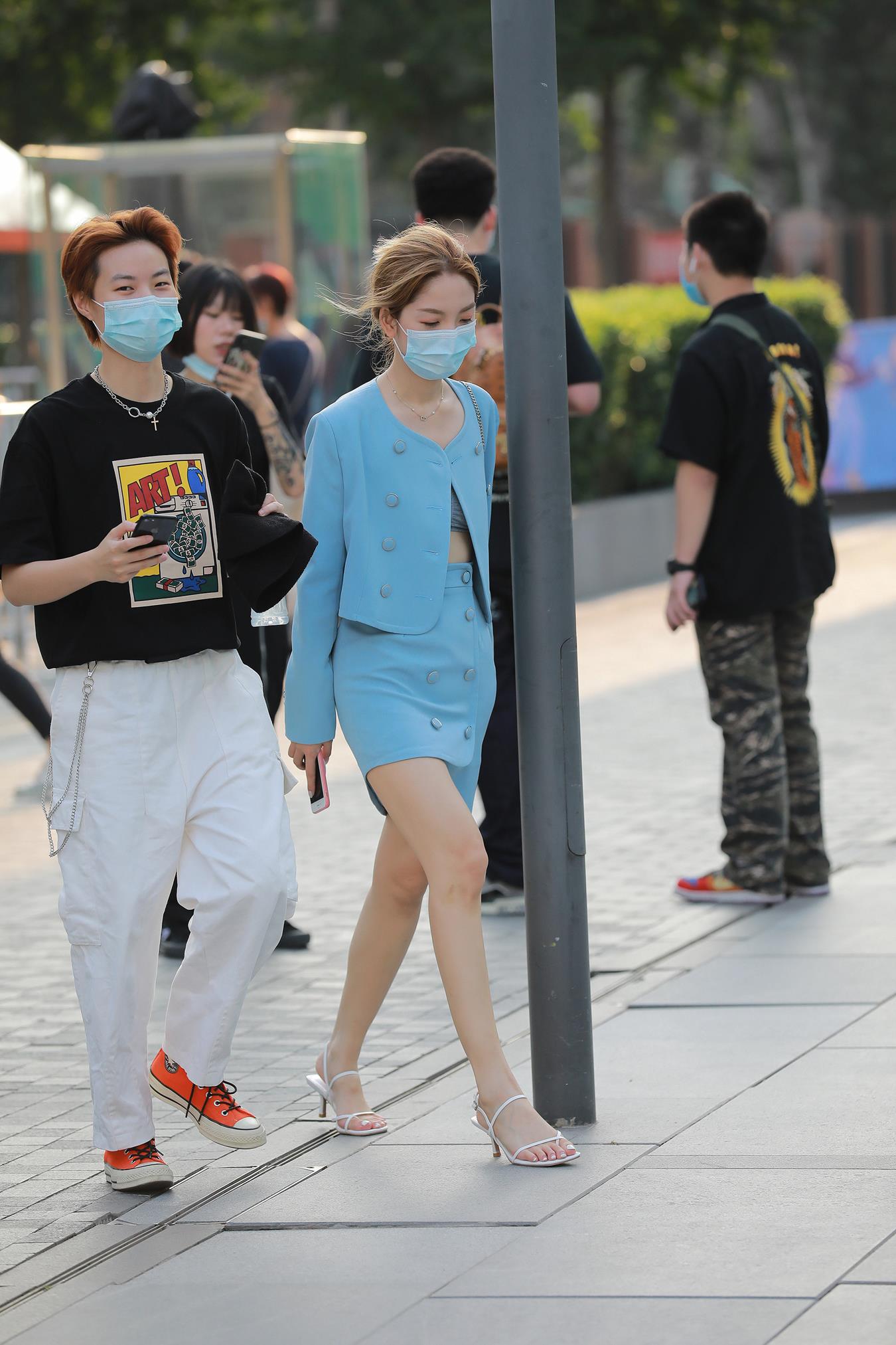 图片[7]-精选唯美街拍 NO.1206  – 蓝色包臀裙美眉[59P]-草丛看图