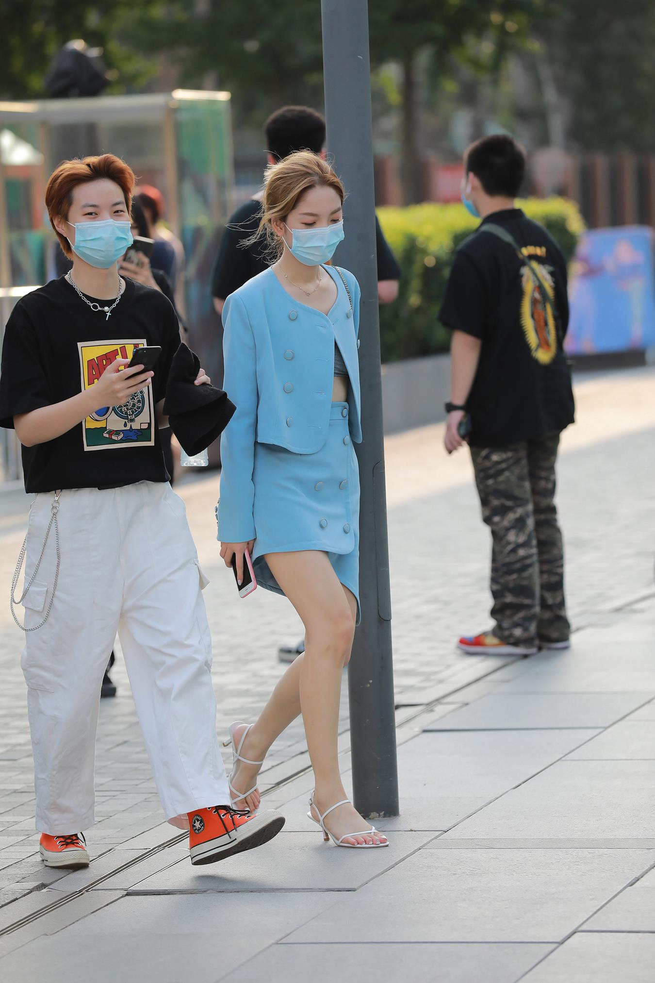 图片[8]-精选唯美街拍 NO.1206  – 蓝色包臀裙美眉[59P]-草丛看图