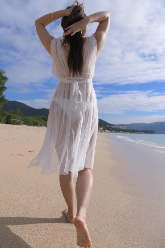 精选唯美街拍 NO.1199 白色彼基尼女孩 (4) [84P]-草丛看图