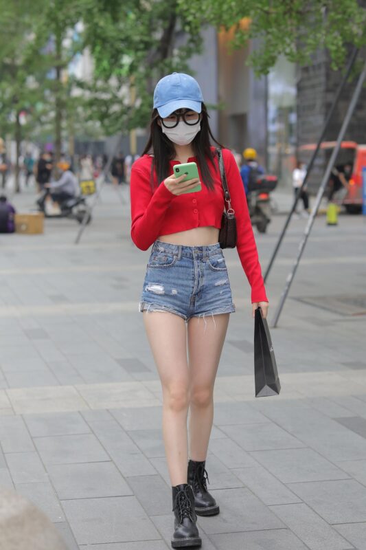 精选唯美街拍 NO.1154 热裤女孩[36P]-草丛看图