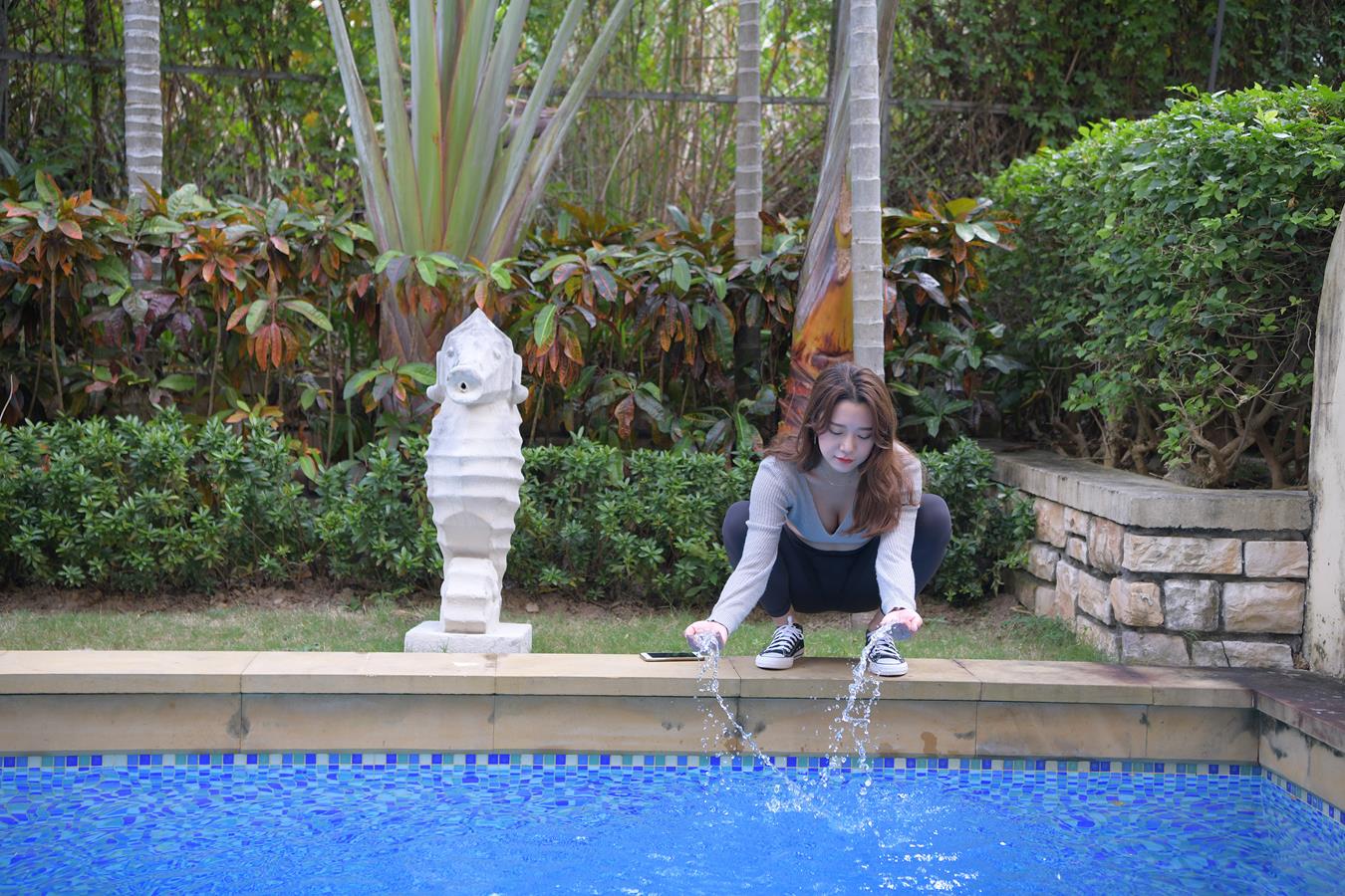 图片[4]-精选唯美街拍 NO.1150 黑色仅身瑜伽裤美女 (7) [74P]-草丛看图