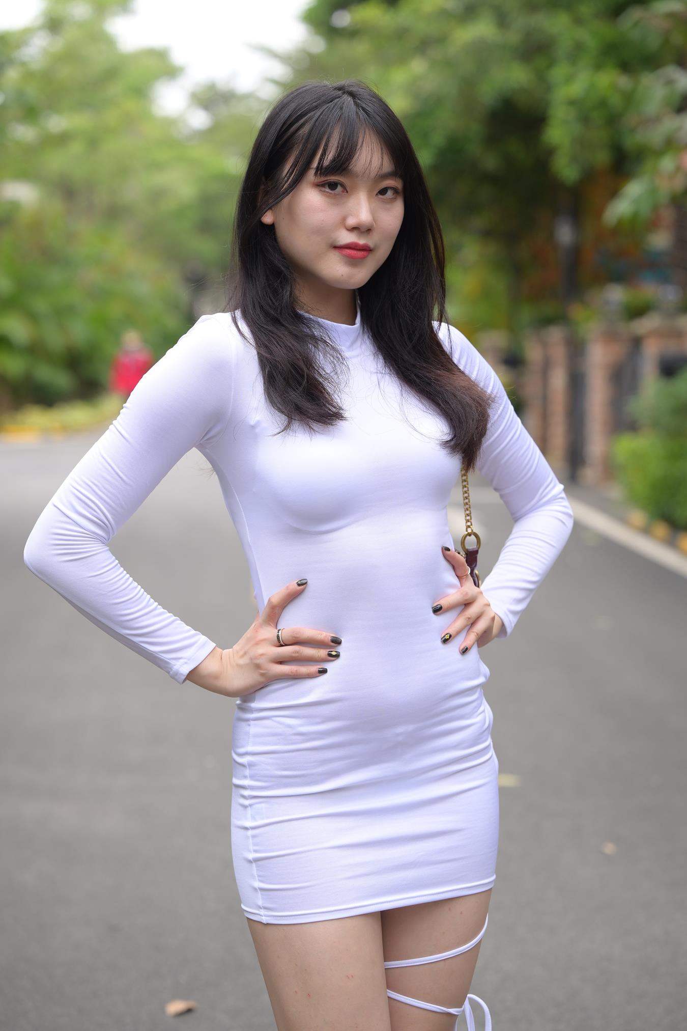 图片[6]-精选唯美街拍 NO.1125 白裙 （2）[84P]-草丛看图