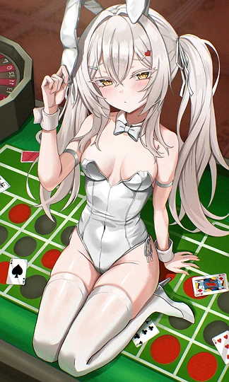 バニーガール-草丛看图