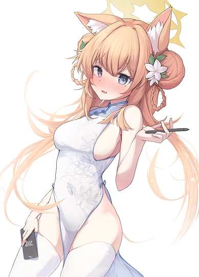 チーパオまりー-草丛看图