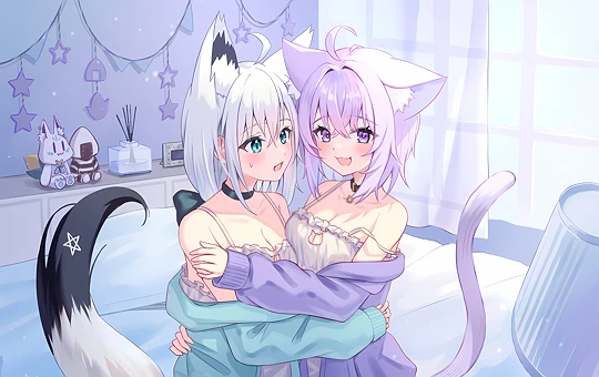 にゃんぐこーん姉妹は仲良し-草丛看图