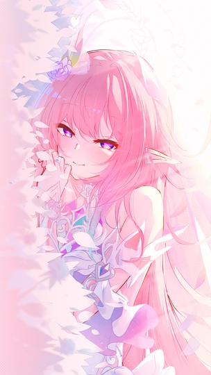 ピンク色の微笑み-草丛看图