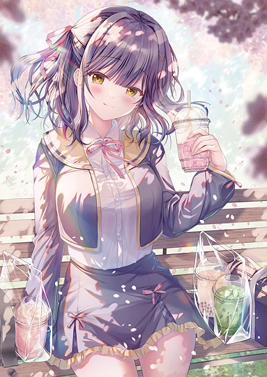 飲みたいの全部買っちゃった。 半分こする？-草丛看图