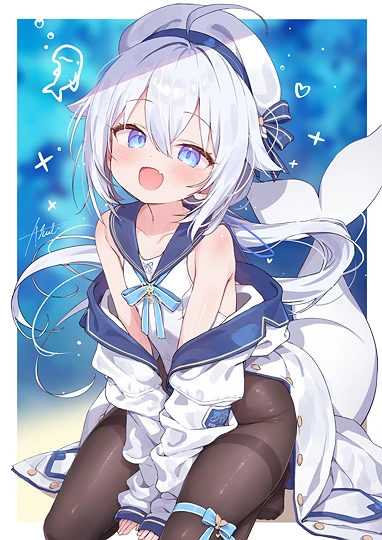 おすわり🐬-草丛看图