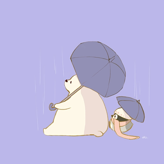 雨としろくま-草丛看图