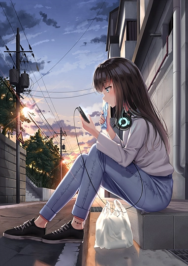 夕方-草丛看图