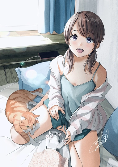 先日、迎えた仔猫が可愛くて仕方ない彼女-草丛看图