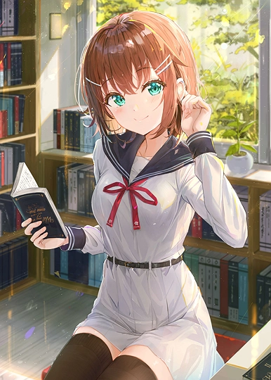 図書室のクラスメイト-草丛看图