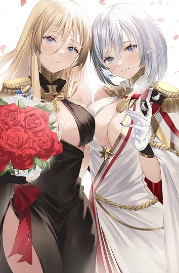 アズレン４周年イラスト-草丛看图