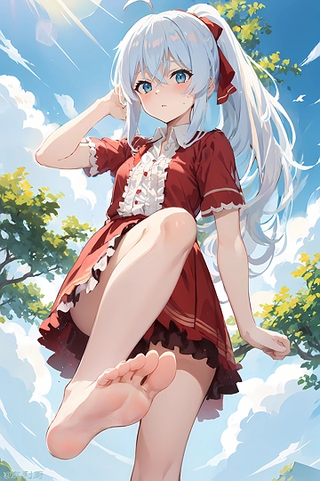 踩完葡萄的少女-草丛看图