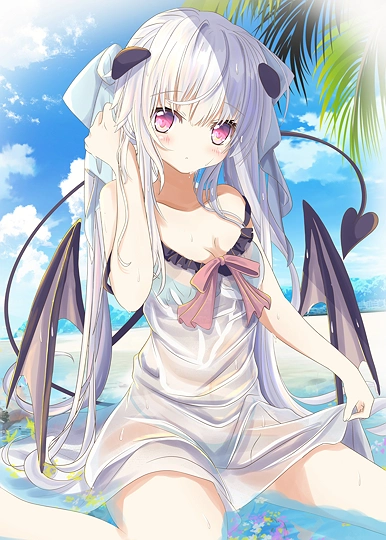濡れ透け悪魔っ娘ちゃん-草丛看图