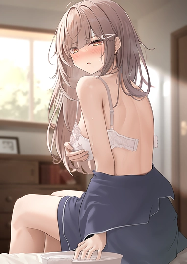 背中届かないから拭いて…-草丛看图