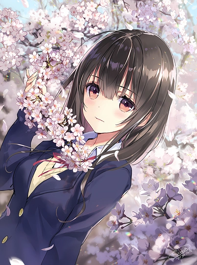 JKと桜2020春-草丛看图