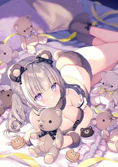 【エアコミケ2新刊】くまみみちゃん-草丛看图