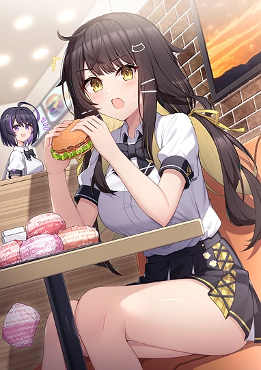 大食いがばれた女の子-草丛看图