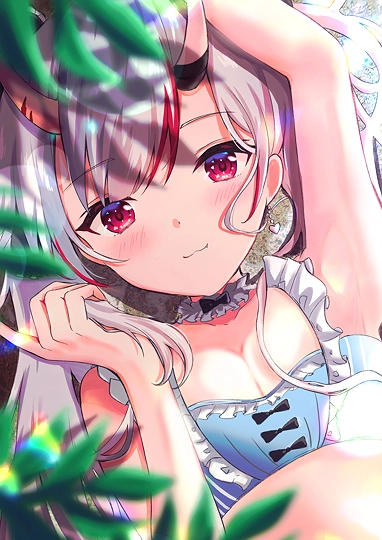 水着のあやめちゃん-草丛看图