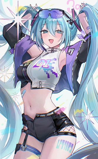 初音ミクx銀狼LV.999-草丛看图