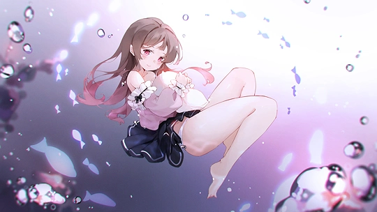 水中少女-草丛看图