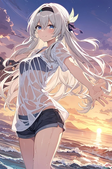 夕暮れホタル2-草丛看图