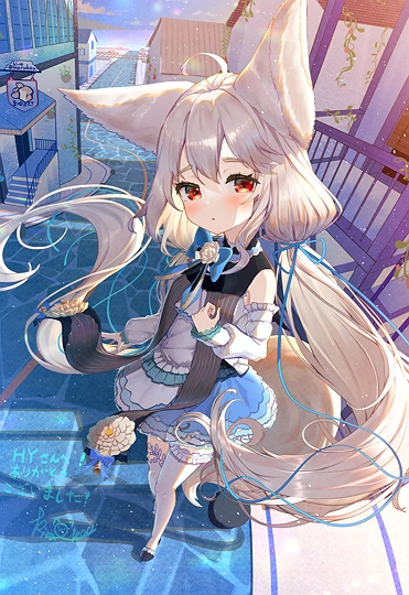 青の街とフェネックちゃん🦊✨-草丛看图