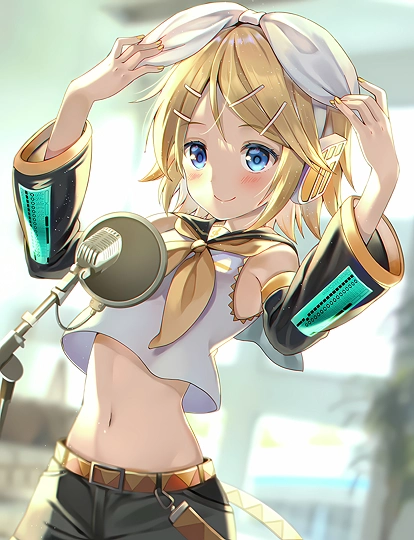 レコーディング後にリンちゃんをいっぱい褒めてみた-草丛看图