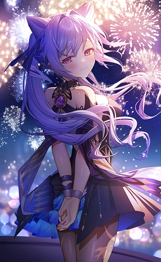 海灯祭刻晴ちゃん-草丛看图
