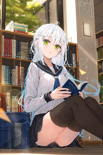 放課後の図書室-草丛看图