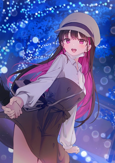 一緒にイルミネーションを眺めるアイドルちゃん-草丛看图