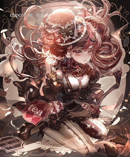チョコレート紅茶魔女(全身版)-草丛看图