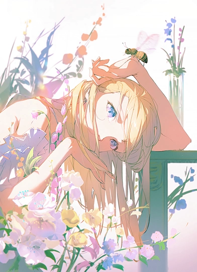 ame with bee-草丛看图