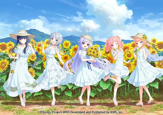 ワールドダイスターキャラポップストア用（白ワンピース）イラスト-草丛看图