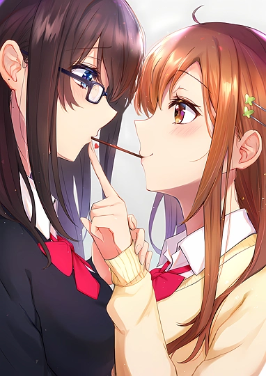 百合ポッキーゲーム-草丛看图