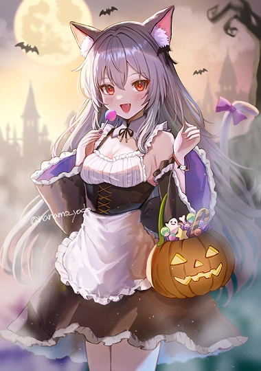 ハッピーハロウィン🐱-草丛看图