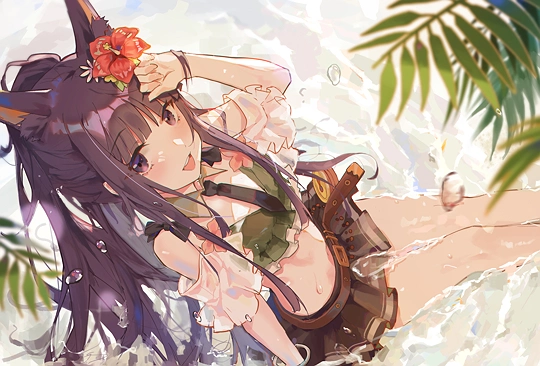 カスミ（水着）-草丛看图