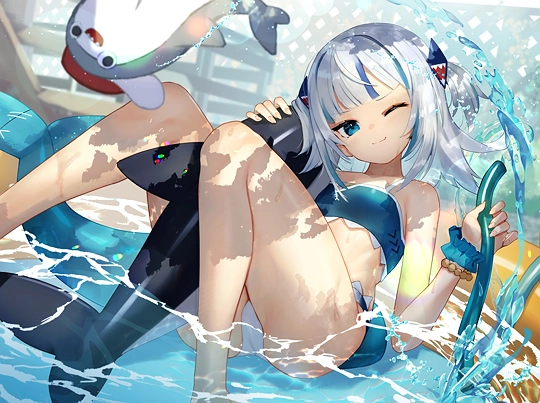 水着サメちゃん-草丛看图