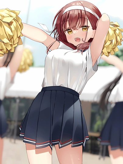 笑顔で応援するチアガール妹ちゃん-草丛看图