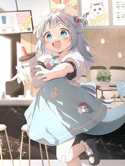 店員サメちゃん-草丛看图