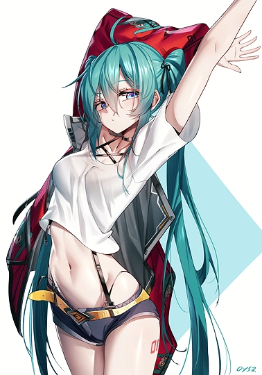 MIKU 伸腰-草丛看图